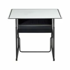 Safco AlphaBetter 26" - 42" Plastic/Steel Adjustable Desk, White/Black (1209DE)