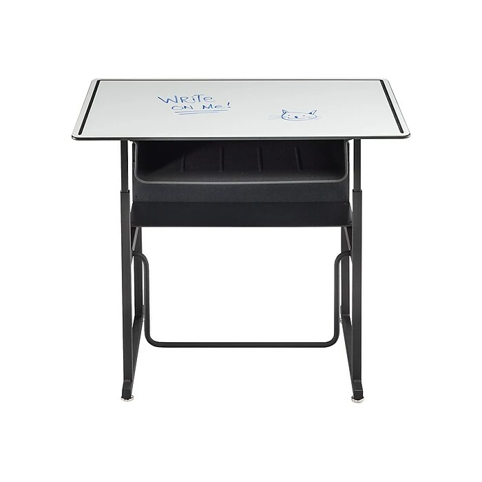 Safco AlphaBetter 26" - 42" Plastic/Steel Adjustable Desk, White/Black (1209DE) 8 Safco AlphaBetter 26" - 42" Plastic/Steel Adjustable Desk, White/Black (1209DE) - Image 6