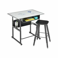 Safco AlphaBetter 26" - 42" Plastic/Steel Adjustable Desk, White/Black (1209DE) 17 Safco AlphaBetter 26" - 42" Plastic/Steel Adjustable Desk, White/Black (1209DE) -STAPLES Sales sp79684370 sc7