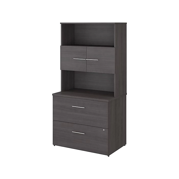 Bush Business Furniture Office 500 2-Drawer Lateral File Cabinet, Locking, Letter/Legal, Storm Gray, 35.67" (OF5007SGSU) 3 Bush Business Furniture Office 500 2-Drawer Lateral File Cabinet, Locking, Letter/Legal, Storm Gray, 35.67" (OF5007SGSU)