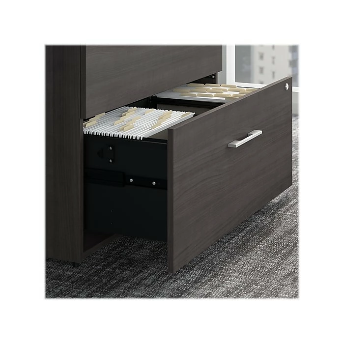 Bush Business Furniture Office 500 2-Drawer Lateral File Cabinet, Locking, Letter/Legal, Storm Gray, 35.67" (OF5007SGSU) 6 Bush Business Furniture Office 500 2-Drawer Lateral File Cabinet, Locking, Letter/Legal, Storm Gray, 35.67" (OF5007SGSU) - Image 4
