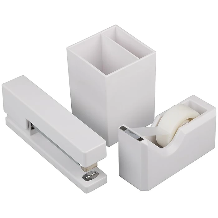 JAM Paper Desk Supplies Kit, White, 3/Pack (337841WH) 3 JAM Paper Desk Supplies Kit, White, 3/Pack (337841WH)