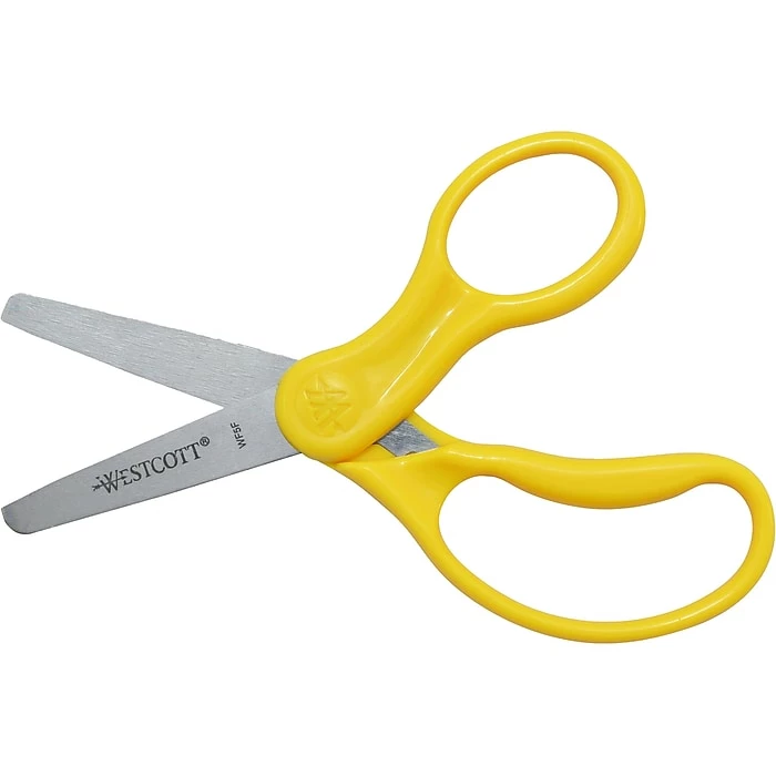 Westcott® School 5" Stainless Steel Kid's Scissors, Blunt Tip, Assorted Colors, 6/Pack (16454) 6 Westcott® School 5" Stainless Steel Kid's Scissors, Blunt Tip, Assorted Colors, 6/Pack (16454) - Image 4