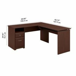Bush Furniture Cabot 36"-42"H 3 Position L Shaped Sit To Stand Desk, Harvest Cherry (CAB043HVC) 12 Bush Furniture Cabot 36"-42"H 3 Position L Shaped Sit To Stand Desk, Harvest Cherry (CAB043HVC) -STAPLES Sales sp85005922 sc7