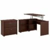 Bush Furniture Cabot 36"-42"H 3 Position Sit To Stand Corner Bookshelf Desk With Lateral File Cabinet, Harvest Cherry(CAB056HVC) 1 Bush Furniture Cabot 36"-42"H 3 Position Sit To Stand Corner Bookshelf Desk With Lateral File Cabinet, Harvest Cherry(CAB056HVC) -STAPLES Sales sp85005936 sc7