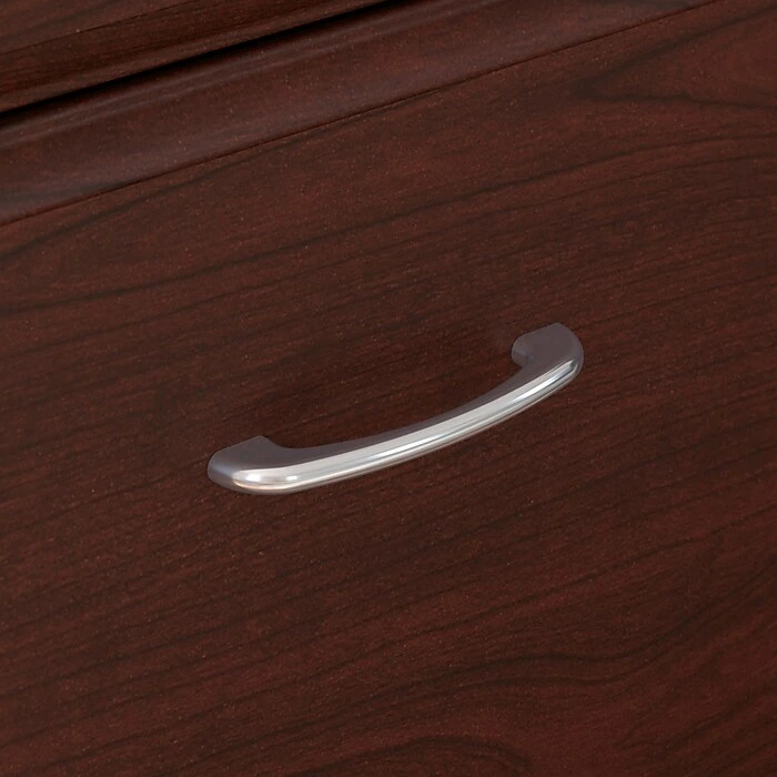 Bush Furniture Cabot 36"-42"H 3 Position Sit To Stand Corner Bookshelf Desk With Lateral File Cabinet, Harvest Cherry(CAB056HVC) 8 Bush Furniture Cabot 36"-42"H 3 Position Sit To Stand Corner Bookshelf Desk With Lateral File Cabinet, Harvest Cherry(CAB056HVC) - Image 6