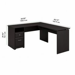 Bush Furniture Cabot 36"-42"H 3 Position L Shaped Sit To Stand Desk, Espresso Oak (CAB043EPO) 11 Bush Furniture Cabot 36"-42"H 3 Position L Shaped Sit To Stand Desk, Espresso Oak (CAB043EPO) -STAPLES Sales sp85005989 sc7