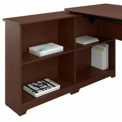 Bush Furniture Cabot 36"-42"H 3 Position Sit To Stand Corner Bookshelf Desk, Harvest Cherry (WC31416) 14 Bush Furniture Cabot 36"-42"H 3 Position Sit To Stand Corner Bookshelf Desk, Harvest Cherry (WC31416) -STAPLES Sales sp85005997 sc7