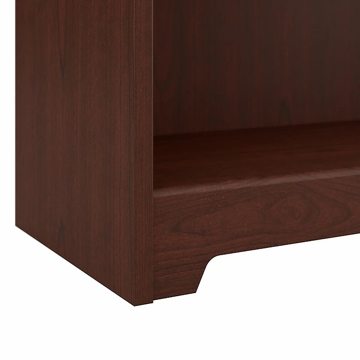 Bush Furniture Cabot 36"-42"H 3 Position Sit To Stand Corner Bookshelf Desk, Harvest Cherry (WC31416) 8 Bush Furniture Cabot 36"-42"H 3 Position Sit To Stand Corner Bookshelf Desk, Harvest Cherry (WC31416) - Image 6