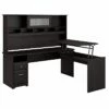 Bush Furniture Cabot 36"-42"H 3 Position L Shaped Sit To Stand Desk With Hutch, Espresso Oak (CAB052EPO) 1 Bush Furniture Cabot 36"-42"H 3 Position L Shaped Sit To Stand Desk With Hutch, Espresso Oak (CAB052EPO) -STAPLES Sales sp85006084 sc7