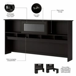 Bush Furniture Cabot 36"-42"H 3 Position L Shaped Sit To Stand Desk With Hutch, Espresso Oak (CAB052EPO) 12 Bush Furniture Cabot 36"-42"H 3 Position L Shaped Sit To Stand Desk With Hutch, Espresso Oak (CAB052EPO) -STAPLES Sales sp85006088 sc7