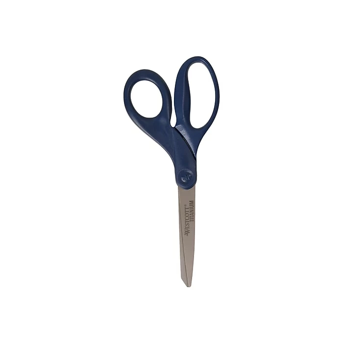 Westcott 8" Titanium Heavy-Duty Scissors, Blunt Tip, Navy (17509) 3 Westcott 8" Titanium Heavy-Duty Scissors, Blunt Tip, Navy (17509)