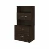 Bush Business Furniture Office 500 2-Drawer Lateral File Cabinet With Hutch, Letter/Legal, Black Walnut, 35.67" (OF5007BWSU) 2 Bush Business Furniture Office 500 2-Drawer Lateral File Cabinet With Hutch, Letter/Legal, Black Walnut, 35.67" (OF5007BWSU) -STAPLES Sales sp92174307 sc7
