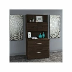 Bush Business Furniture Office 500 2-Drawer Lateral File Cabinet With Hutch, Letter/Legal, Black Walnut, 35.67" (OF5007BWSU) 11 Bush Business Furniture Office 500 2-Drawer Lateral File Cabinet With Hutch, Letter/Legal, Black Walnut, 35.67" (OF5007BWSU) -STAPLES Sales sp92174308 sc7