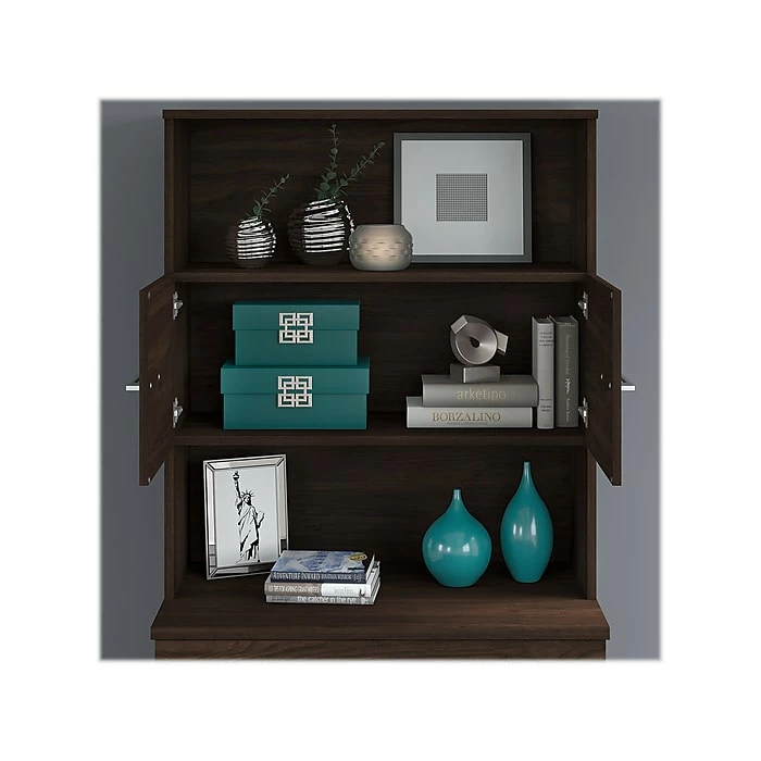 Bush Business Furniture Office 500 2-Drawer Lateral File Cabinet With Hutch, Letter/Legal, Black Walnut, 35.67" (OF5007BWSU) 5 Bush Business Furniture Office 500 2-Drawer Lateral File Cabinet With Hutch, Letter/Legal, Black Walnut, 35.67" (OF5007BWSU) - Image 3