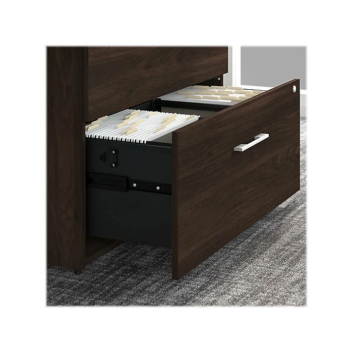 Bush Business Furniture Office 500 2-Drawer Lateral File Cabinet With Hutch, Letter/Legal, Black Walnut, 35.67" (OF5007BWSU) 6 Bush Business Furniture Office 500 2-Drawer Lateral File Cabinet With Hutch, Letter/Legal, Black Walnut, 35.67" (OF5007BWSU) - Image 4