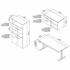 Bush Business Furniture Office 500 27"-47" Adjustable Desk With Storage And Bookcase, Black Walnut (OF5006BWSU) 14 Bush Business Furniture Office 500 27"-47" Adjustable Desk With Storage And Bookcase, Black Walnut (OF5006BWSU) -STAPLES Sales sp92290628 sc7