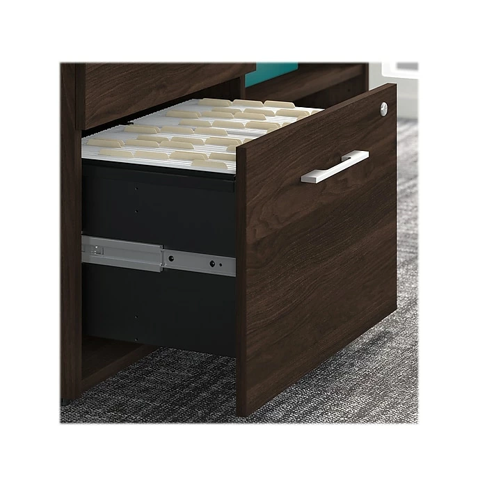 Bush Business Furniture Office 500 27"-47" Adjustable Desk With Storage And Bookcase, Black Walnut (OF5006BWSU) 9 Bush Business Furniture Office 500 27"-47" Adjustable Desk With Storage And Bookcase, Black Walnut (OF5006BWSU) - Image 7