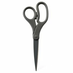 JAM Paper Precision 8" Stainless Steel Multi-Purpose/Heavy Duty Scissors, Pointed Tip, Grey (342GYZ)