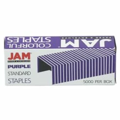 JAM Paper Colorful Staples, 1/4" Leg Length, Purple, 5000/Box (335PUZ)