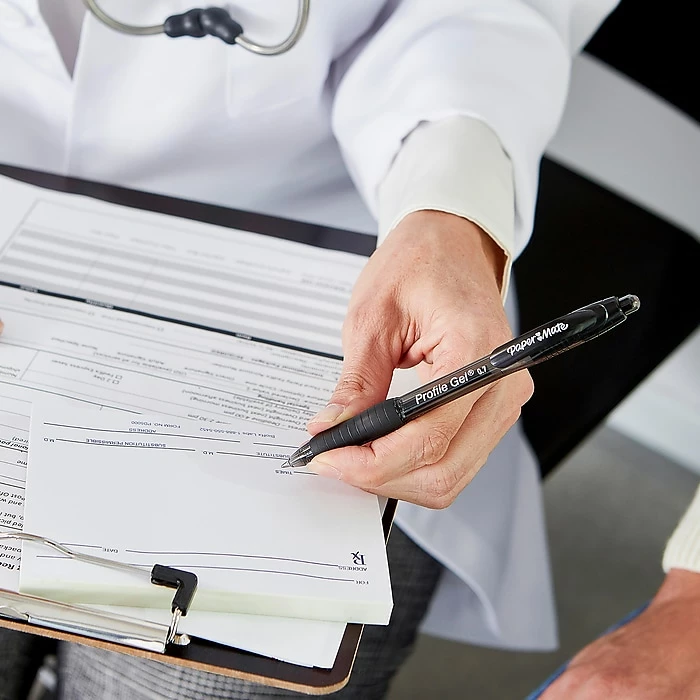 Paper Mate Profile Retractable Gel Pen, Medium Point, Blue Ink, 36/Pack (2095449) 8 Paper Mate Profile Retractable Gel Pen, Medium Point, Blue Ink, 36/Pack (2095449) - Image 6