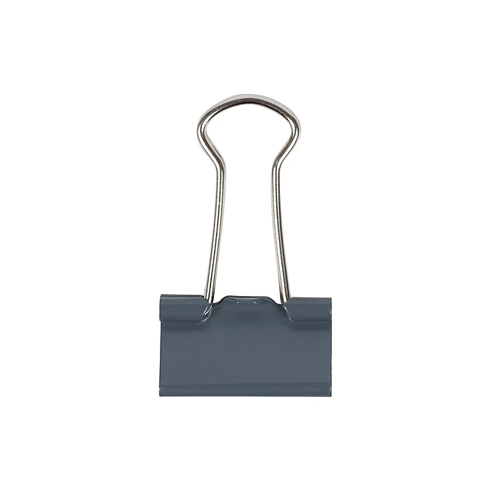 JAM Paper Colored Binder Clips, Small, 3/8" Capacity, Grey, 25/Pack (334BCGY) 4 JAM Paper Colored Binder Clips, Small, 3/8" Capacity, Grey, 25/Pack (334BCGY) - Image 2