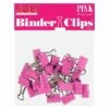 JAM Paper Colored Small Binder Clips, 3/8" Capacity, Pink, 25/pack (334BCPI)