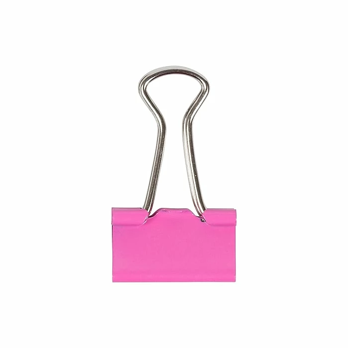 JAM Paper Colored Small Binder Clips, 3/8" Capacity, Pink, 25/pack (334BCPI) 4 JAM Paper Colored Small Binder Clips, 3/8" Capacity, Pink, 25/pack (334BCPI) - Image 2