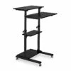 Mount-It! 27.5"W Mobile Height Adjustable Desk, Black, Plastic/Steel (MI-7940) 1 Mount-It! 27.5"W Mobile Height Adjustable Desk, Black, Plastic/Steel (MI-7940) -STAPLES Sales sp95977704 sc7