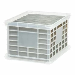 IRIS Staples® File Storage Plastic Crate, Letter/Legal Size, Clear (STP-54269) 6 IRIS Staples® File Storage Plastic Crate, Letter/Legal Size, Clear (STP-54269) -STAPLES Sales sp96534733 sc7 1