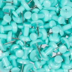 JAM Paper Push Pins, Teal, 100/Pack (22432067) 11 JAM Paper Push Pins, Teal, 100/Pack (22432067) -STAPLES Sales sp97365192 sc7