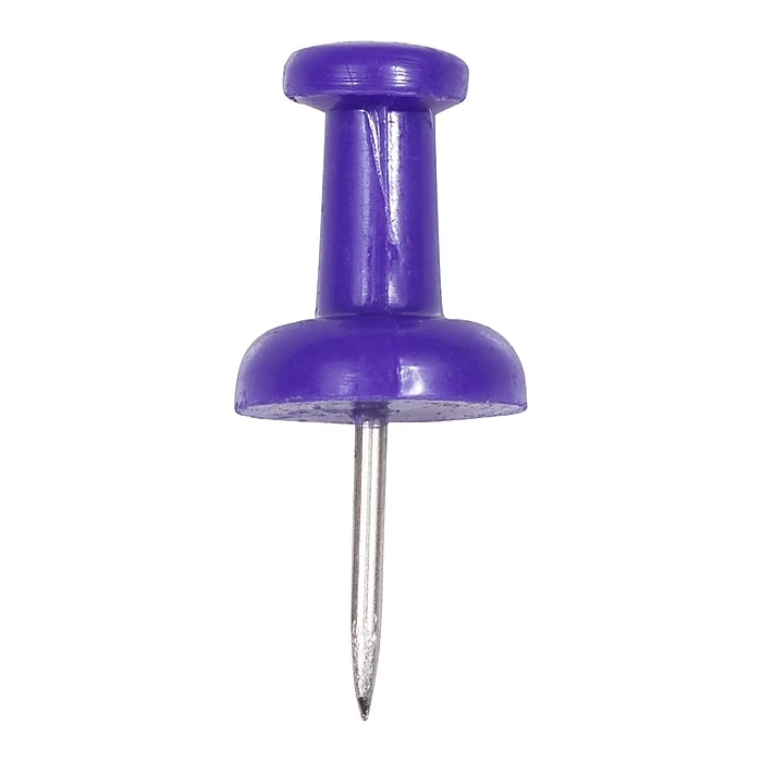 JAM Paper Push Pins, Purple, 100/Pack (222419053) 5 JAM Paper Push Pins, Purple, 100/Pack (222419053) - Image 3