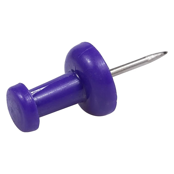 JAM Paper Push Pins, Purple, 100/Pack (222419053) 6 JAM Paper Push Pins, Purple, 100/Pack (222419053) - Image 4