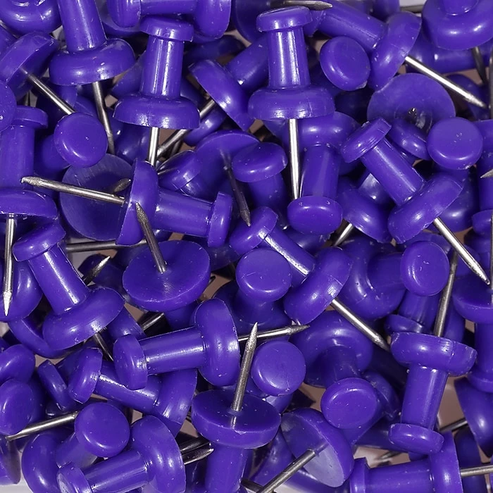 JAM Paper Push Pins, Purple, 100/Pack (222419053) 7 JAM Paper Push Pins, Purple, 100/Pack (222419053) - Image 5
