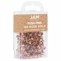 JAM Paper Push Pins, Rose Gold, 100/Pack (22432063) 8 JAM Paper Push Pins, Rose Gold, 100/Pack (22432063) -STAPLES Sales sp97365222 sc7