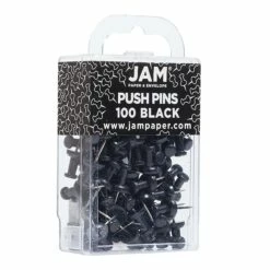 JAM Paper Push Pins, Black, 100/Pack (222419046) 8 JAM Paper Push Pins, Black, 100/Pack (222419046) -STAPLES Sales sp97365352 sc7