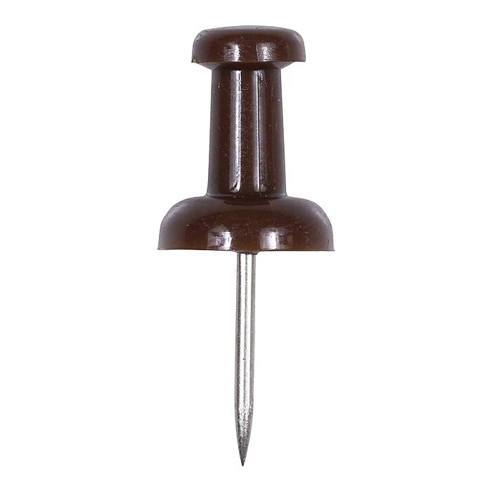 JAM Paper Push Pins, Chocolate Brown, 100/Pack (222419049) 5 JAM Paper Push Pins, Chocolate Brown, 100/Pack (222419049) - Image 3