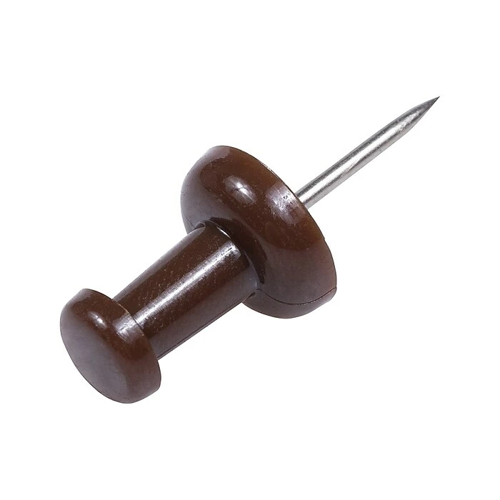 JAM Paper Push Pins, Chocolate Brown, 100/Pack (222419049) 6 JAM Paper Push Pins, Chocolate Brown, 100/Pack (222419049) - Image 4