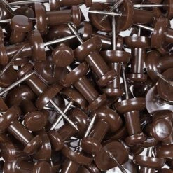 JAM Paper Push Pins, Chocolate Brown, 100/Pack (222419049) 11 JAM Paper Push Pins, Chocolate Brown, 100/Pack (222419049) -STAPLES Sales sp97365360 sc7