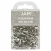 JAM Paper Pushpins, Silver, 100/Pack (222419054) 1 JAM Paper Pushpins, Silver, 100/Pack (222419054) -STAPLES Sales sp97536372 sc7