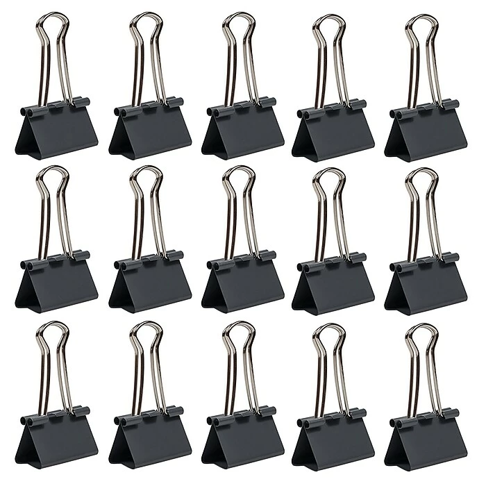 JAM Paper Colorful Binder Clips, Medium, 5/8" Capacity, Grey, 15/Pack (339BCGY) 7 JAM Paper Colorful Binder Clips, Medium, 5/8" Capacity, Grey, 15/Pack (339BCGY) - Image 5
