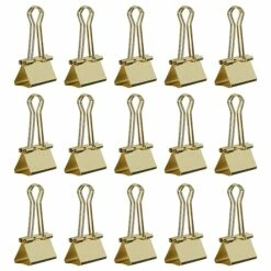 JAM Paper Colorful Binder Clips, Medium, 5/8" Capacity, Gold, 15/Pack (339BCgo) 11 JAM Paper Colorful Binder Clips, Medium, 5/8" Capacity, Gold, 15/Pack (339BCgo) -STAPLES Sales sp97536575 sc7